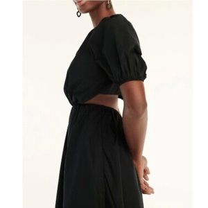 J.Crew- NWT Side-cutout cotton poplin dress